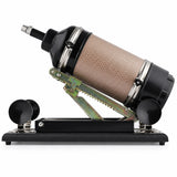 Side view of the A2 Pro Max sex machine showing its textured housing, adjustable support and attachment connector.