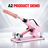 Sexlovey Pink A2 Thrusting Sex Machine product demo showing machine setup, adjustable positioning and operation