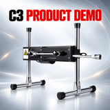 Sexlovey C3 thrusting sex machine product demonstration showing the machine's design, adjustable frame, and operation.