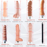Sexlovey A2 bundle attachment dimensions for 7 dildo attachments and extension rod