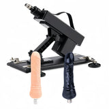 Sexlovey A2 sex machine with standard and black dildo attachments