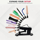 A2 sex machine compatible with a wide range of Sexlovey attachments