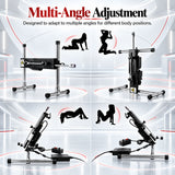 Sexlovey C3 adjustable thrusting sex machine displayed in multiple positions, showing flexible frame angles and mounting options.