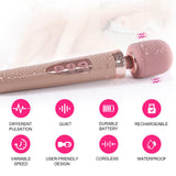 Cordless Wand Massager Vibrator-20 Vibration Patterns 10 Powerful Speeds - Sex Machine & Sex Doll Adult Toys Online Store - Sexlovey