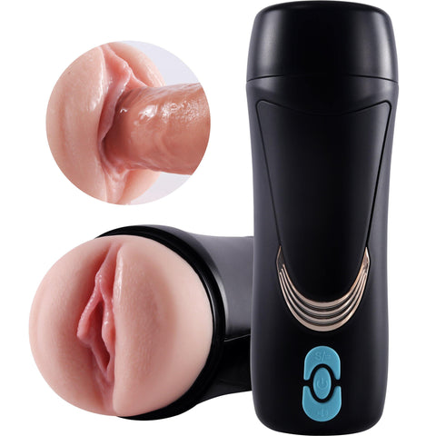 Shaking Masturbator Cup Realistic Textured Pocket Pussy - Sex Machine & Sex Doll Adult Toys Online Store - Sexlovey