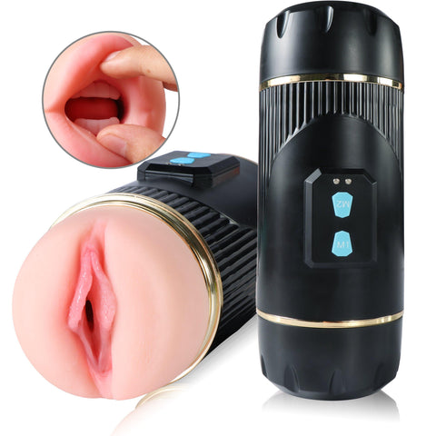 Vagina and Mouth Masturbator Double Sided Masturbation Stroker - Sex Machine & Sex Doll Adult Toys Online Store - Sexlovey