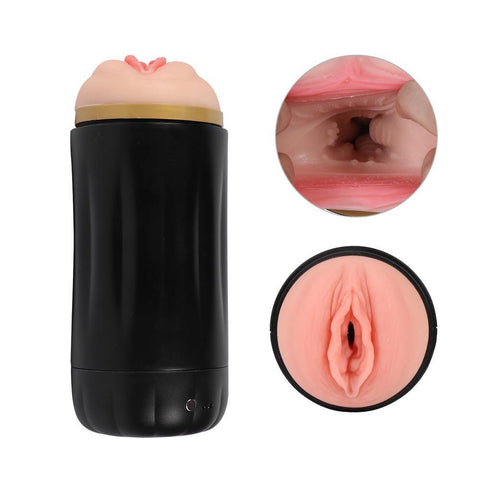Vibrating Male Masturbator Cup Audio Function-Girl's Moans Detachable Pocket Pussy - Sex Machine & Sex Doll Adult Toys Online Store - Sexlovey