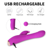 10 Powerful Vibration Modes Rabbit Vibrator USB Rechargeable Double Motor Vibe - Sex Machine & Sex Doll Adult Toys Online Store - Sexlovey