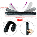 Double Side Dildo Realistic Silicone Dong Sex Toy for Women 18.1 inch - Sex Machine & Sex Doll Adult Toys Online Store - Sexlovey