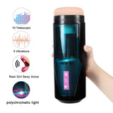 Male Masturbator Cup with 9 Vibration Modes Real Sexy Voice - Sex Machine & Sex Doll Adult Toys Online Store - Sexlovey