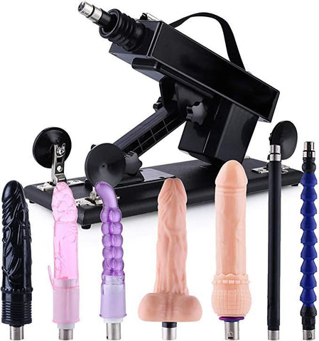 Thrusting Sex Machine with 7 Attachments - Sex Machine & Sex Doll Adult Toys Online Store - Sexlovey
