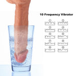 Powerful 10 Speeds Vibrating Dildo 8.43 Inch Realistic Penis - Sex Machine & Sex Doll Adult Toys Online Store - Sexlovey