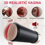 Vibrating Male Masturbator Cup 3D Realistic Textured Vagina Masturbation Vagina Cup - Sex Machine & Sex Doll Adult Toys Online Store - Sexlovey