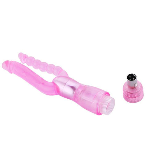 Double Penetration Vibrating Dildo for Sex Machine - Sex Machine & Sex Doll Adult Toys Online Store - Sexlovey