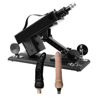 Sexlovey thrusting sex machine kit with 2 huge dildo attachments
