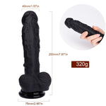 7.87 inch Lifelike Huge Silicone Dildo-Black Anal Prostate Play - Sex Machine & Sex Doll Adult Toys Online Store - Sexlovey