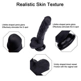 7.87 inch Lifelike Huge Silicone Dildo-Black Anal Prostate Play - Sex Machine & Sex Doll Adult Toys Online Store - Sexlovey