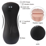 Vibration Male Masturbator Pocket Pussy Realistic 3D Textured Vagina Stroker - Sex Machine & Sex Doll Adult Toys Online Store - Sexlovey