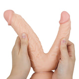 Double-Ended Dildo with Flared Suction Cup Flexible Dildo for Vaginal G-spot and Anal Play - Sex Machine & Sex Doll Adult Toys Online Store - Sexlovey