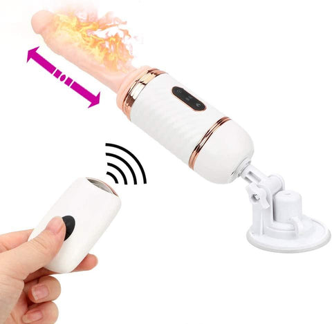 Heated Telescopic Dildo Vibrator Automatic Sex Machine Gun - Sex Machine & Sex Doll Adult Toys Online Store - Sexlovey