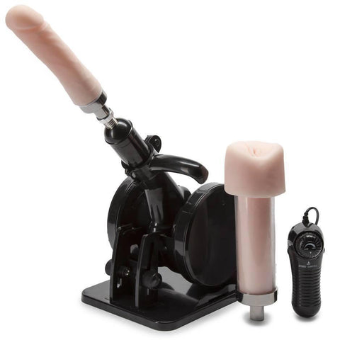 Thrusting Sex Machine with Dildo and Male Masturbator - Sex Machine & Sex Doll Adult Toys Online Store - Sexlovey