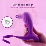 Couple Vibrator with Dual Penis Ring - Sex Machine & Sex Doll Adult Toys Online Store - Sexlovey