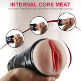 Vibrating Male Masturbator Cup 3D Realistic Textured Vagina Masturbation Vagina Cup - Sex Machine & Sex Doll Adult Toys Online Store - Sexlovey