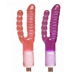 Double Dong Vaginal and Anal Realistic Dildo Masturbator For Sex Machine Accessories - Sex Machine & Sex Doll Adult Toys Online Store - Sexlovey